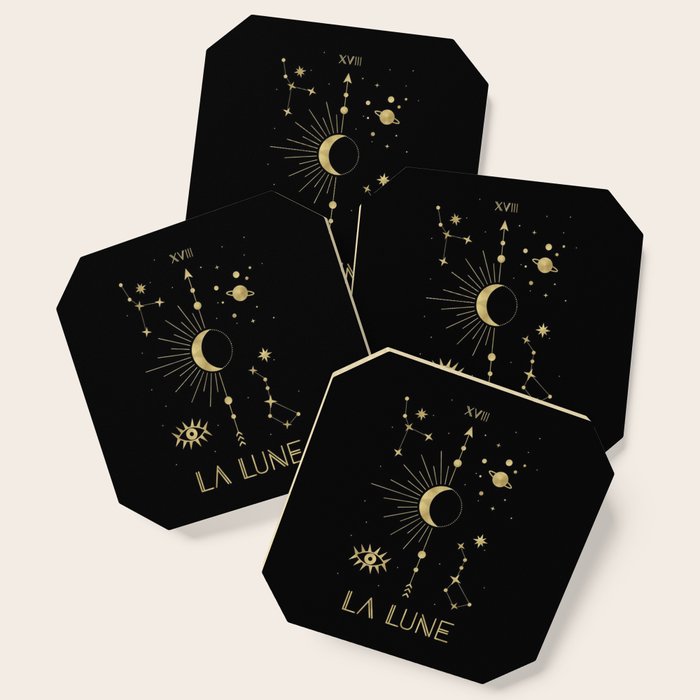 The Moon or La Lune Gold Edition Coaster Gallery Image 1