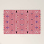 Lovely Pink Oriental Traditional Moroccan Handmade Printable Style  Welcome Mat Gallery Image 1