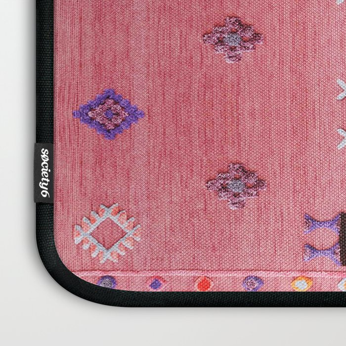 Lovely Pink Oriental Traditional Moroccan Handmade Printable Style  Laptop Sleeve Gallery Image 3