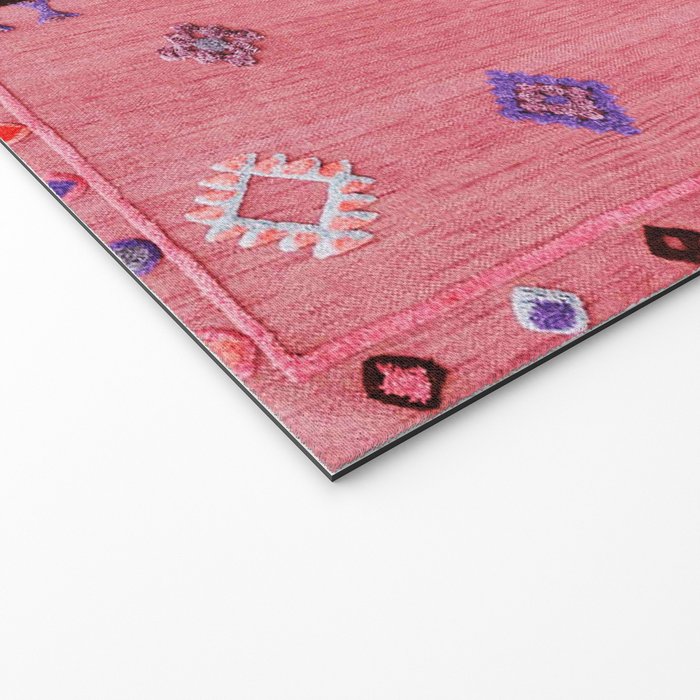 Lovely Pink Oriental Traditional Moroccan Handmade Printable Style  Welcome Mat Gallery Image 2