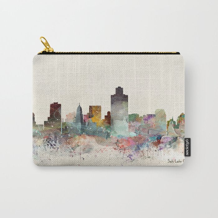 salt lake city skyline Carry All Pouch Gallery Image 1