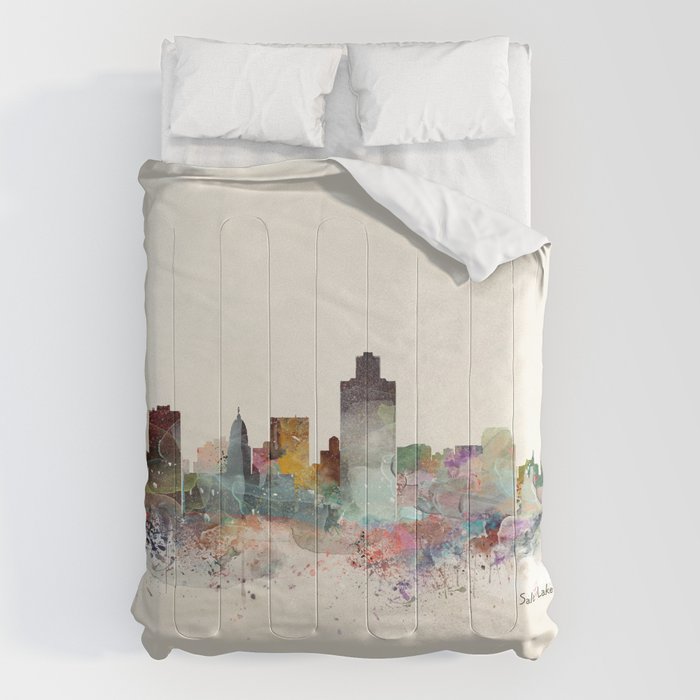 salt lake city skyline Comforter Gallery Image 6