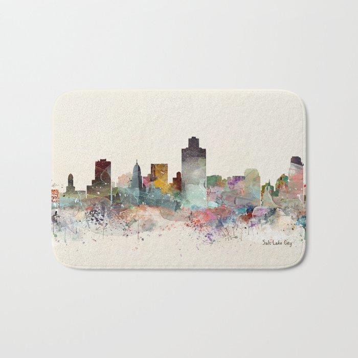 salt lake city skyline Bath Mat Gallery Image 1