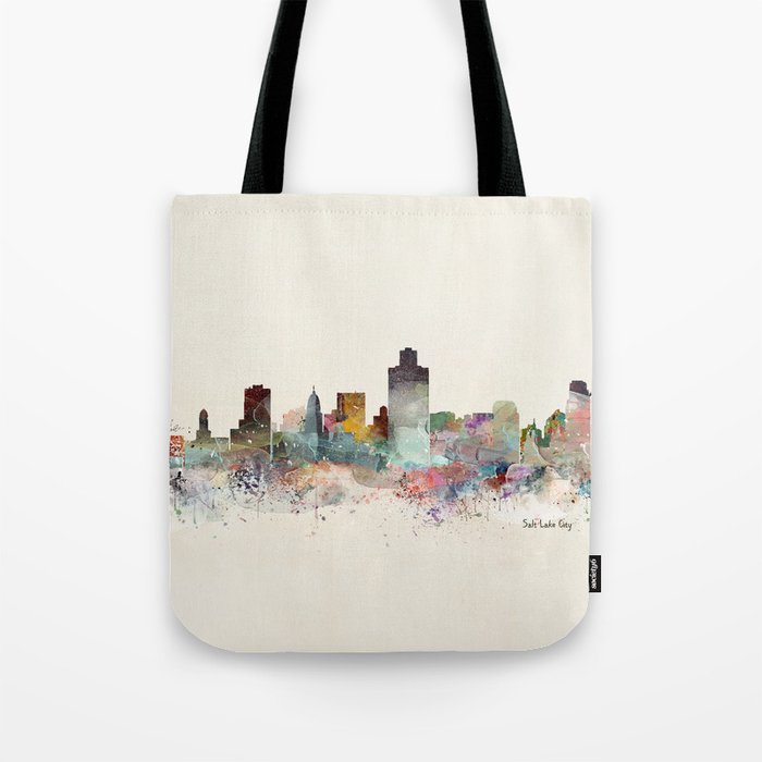 salt lake city skyline Tote Bag Gallery Image 1