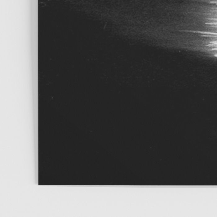 The summer sea moonlit coastal beach and waves with full moon black and white seascape photograph / photography by Rudolf Eickemeyer Jr. Poster Gallery Image 3