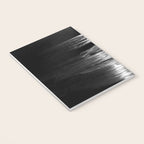 The summer sea moonlit coastal beach and waves with full moon black and white seascape photograph / photography by Rudolf Eickemeyer Jr. Notebook Gallery Image 3