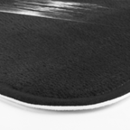 The summer sea moonlit coastal beach and waves with full moon black and white seascape photograph / photography by Rudolf Eickemeyer Jr. Bath Mat Gallery Image 3