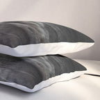 The summer sea moonlit coastal beach and waves with full moon black and white seascape photograph / photography by Rudolf Eickemeyer Jr. Pillow Sham Gallery Image 3