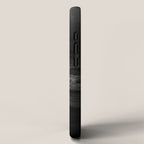 The summer sea moonlit coastal beach and waves with full moon black and white seascape photograph / photography by Rudolf Eickemeyer Jr. iPhone Case Gallery Image 2