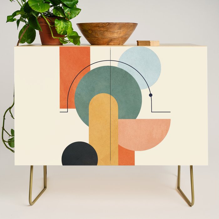 Geometric Color Play 01 Credenza Gallery Image 1