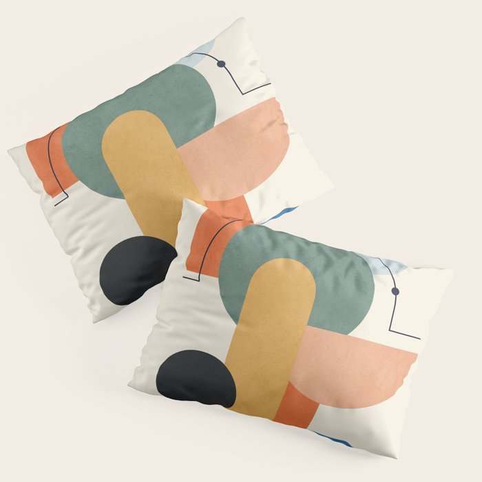 Geometric Color Play 01 Pillow Sham Gallery Image 1