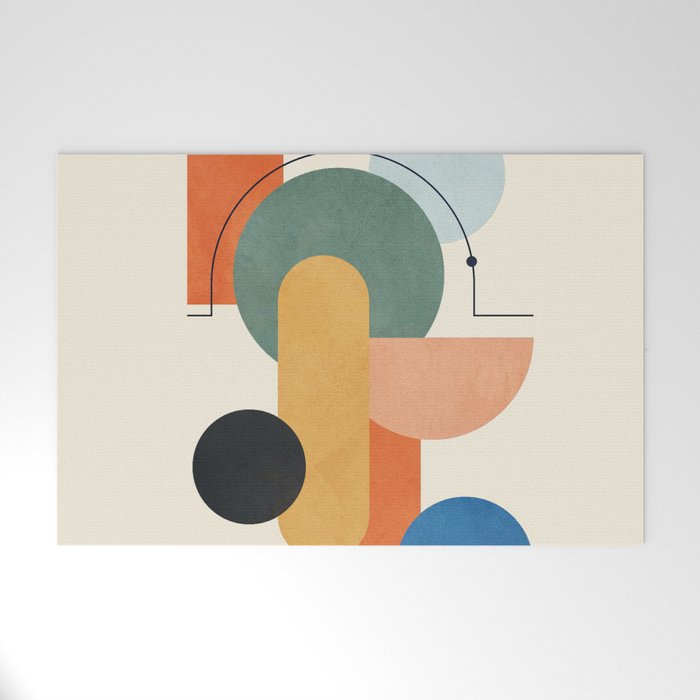 Geometric Color Play 01 Welcome Mat Gallery Image 1