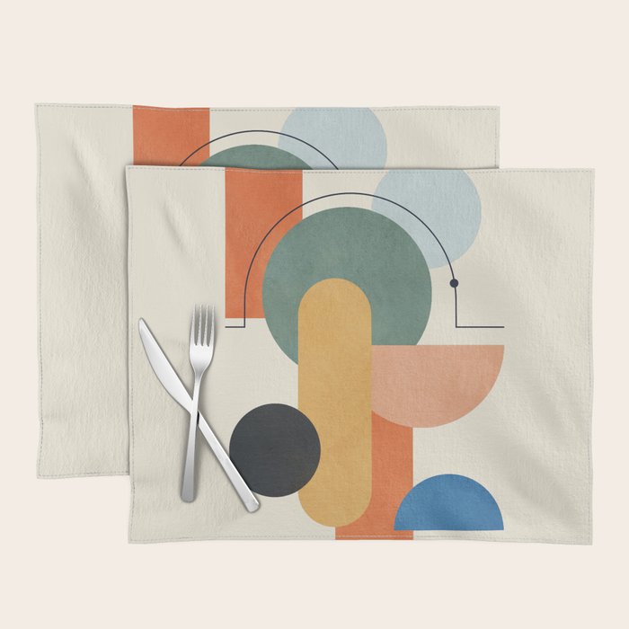 Geometric Color Play 01 Placemat Gallery Image 1