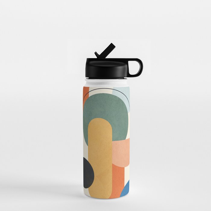 Geometric Color Play 01 Water Bottle Gallery Image 1