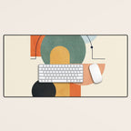 Geometric Color Play 01 Desk Mat Gallery Image 1