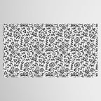 Fun black and white doodle art pattern Tablecloth Gallery Image 2