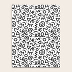 Fun black and white doodle art pattern Notebook Gallery Image 4