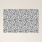 Fun black and white doodle art pattern Welcome Mat Gallery Image 1
