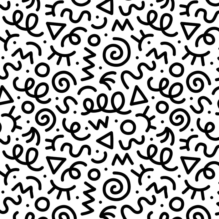 Fun black and white doodle art pattern Coffee Mug Gallery Image 2