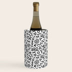 Fun black and white doodle art pattern Wine Chiller Gallery Image 2