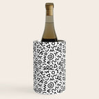 Fun black and white doodle art pattern Wine Chiller Gallery Image 1