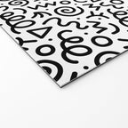 Fun black and white doodle art pattern Welcome Mat Gallery Image 2
