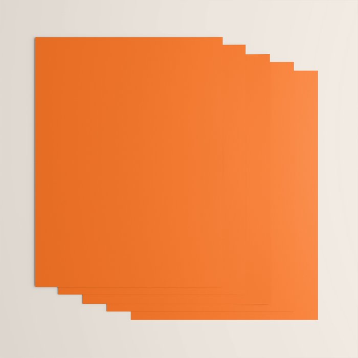 Solid Retro Orange Wrapping Paper Gallery Image 3
