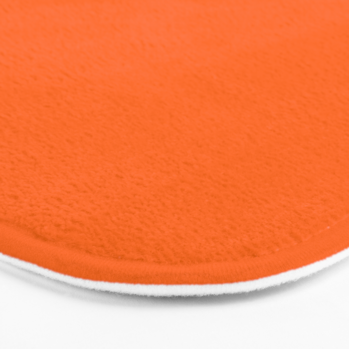 Solid Retro Orange Bath Mat Gallery Image 3