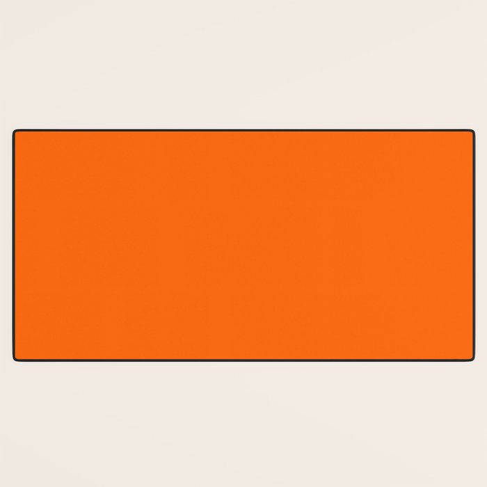 Solid Retro Orange Desk Mat Gallery Image 3