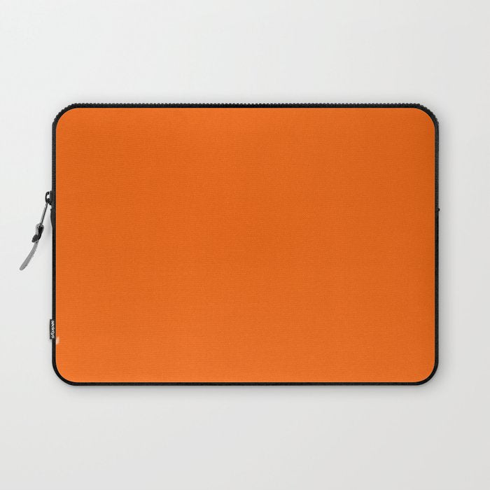 Solid Retro Orange Laptop Sleeve Gallery Image 1