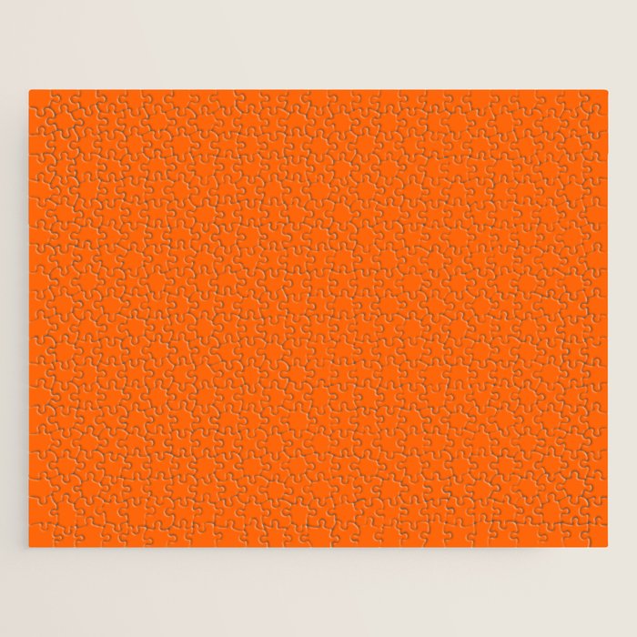 Solid Retro Orange Jigsaw Puzzle Gallery Image 1