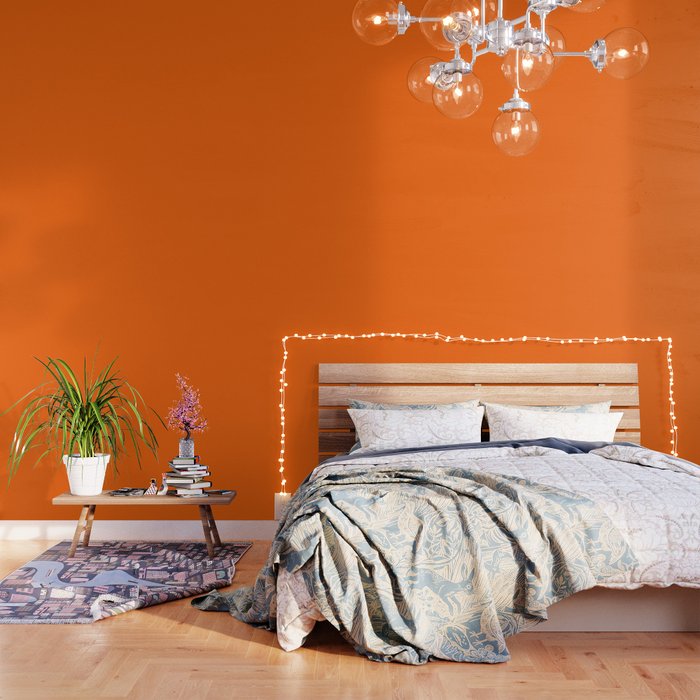 Solid Retro Orange Wallpaper Gallery Image 1