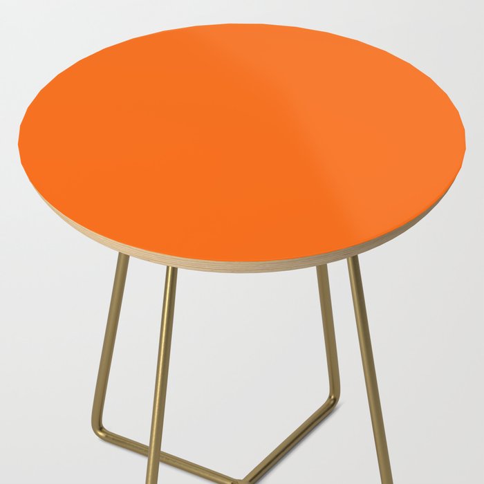 Solid Retro Orange Side Table Gallery Image 2