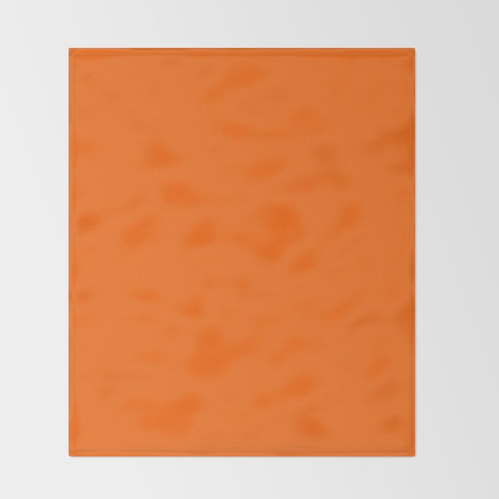Solid Retro Orange Throw Blanket Gallery Image 2