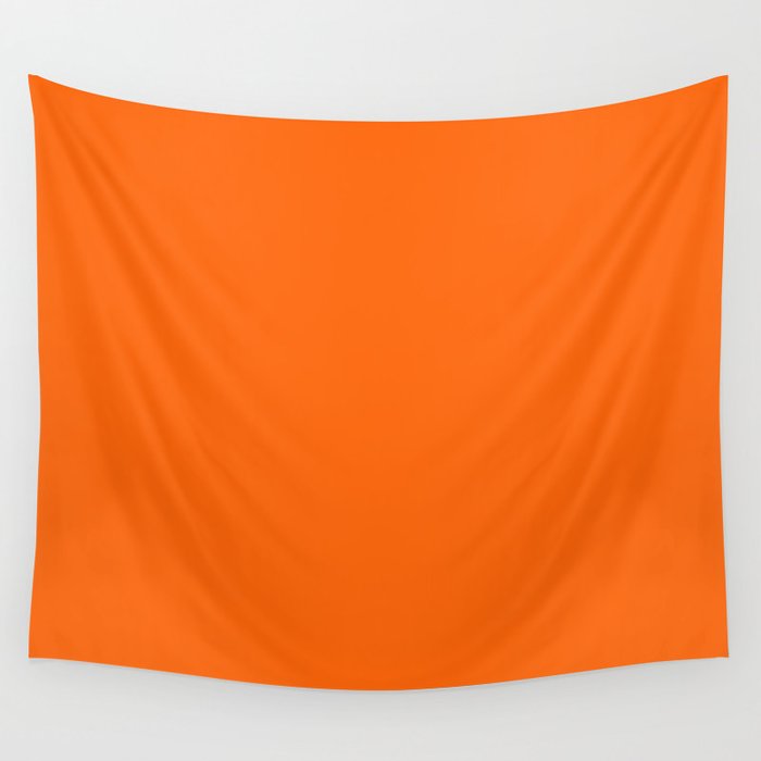 Solid Retro Orange Wall Tapestry Gallery Image 4