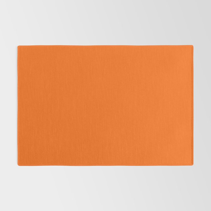 Solid Retro Orange Rug Gallery Image 2