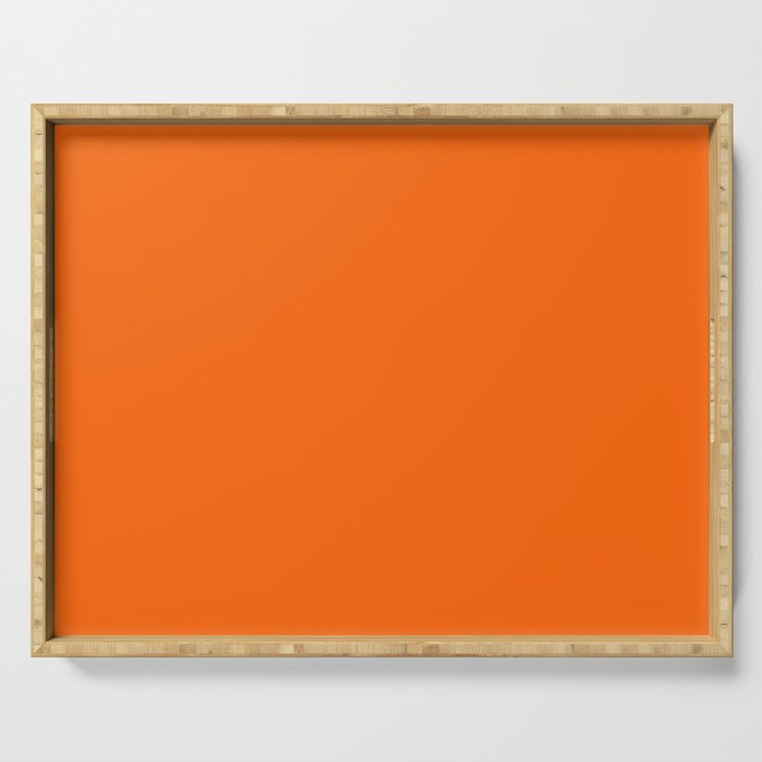 Solid Retro Orange Serving Tray Gallery Image 1