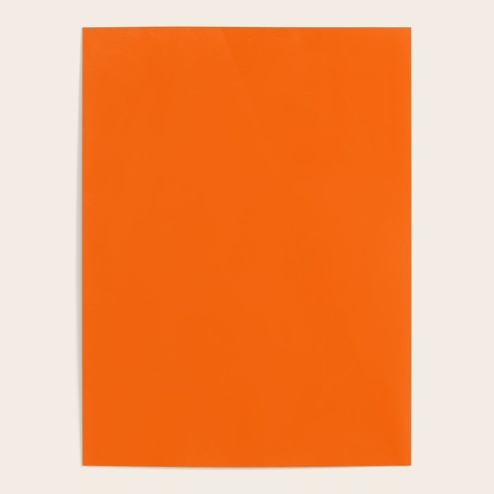 Solid Retro Orange Poster Gallery Image 1