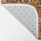 Retro 1970s Brown & Orange Mushrooms & Flowers Bath Mat Gallery Image 2