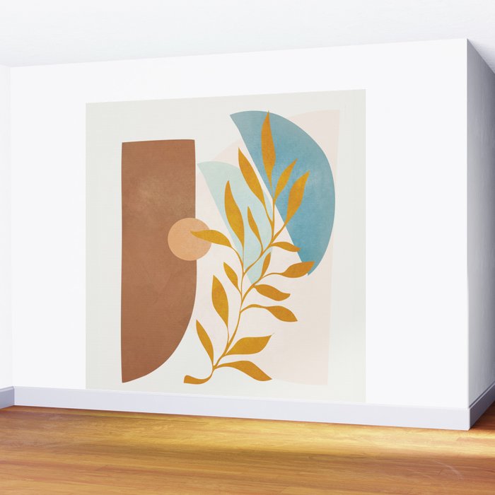 Soft Abstract Shapes 01 Wall Mural Gallery Image 2