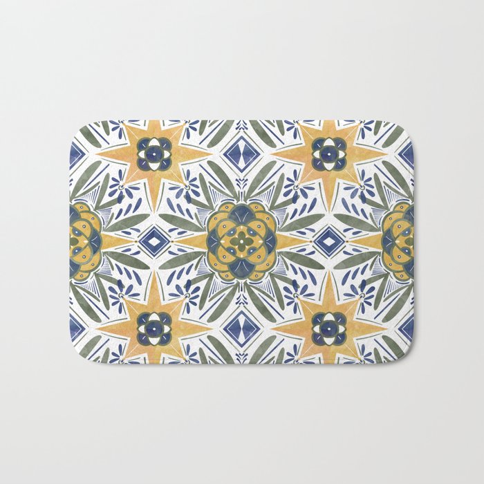 Modern fantasy tiles S Bath Mat Gallery Image 1