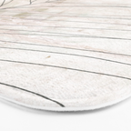 Rough botanical pencil drawing of a palm leaf Bath Mat Gallery Image 3