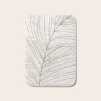 Rough botanical pencil drawing of a palm leaf Bath Mat Gallery Image 1