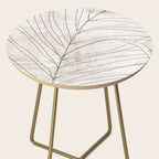 Rough botanical pencil drawing of a palm leaf Side Table Gallery Image 2