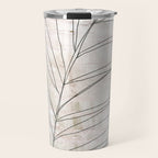 Rough botanical pencil drawing of a palm leaf Travel Mug Gallery Image 1