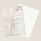Rough botanical pencil drawing of a palm leaf Stationery Card Gallery Image 2