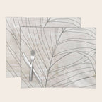 Rough botanical pencil drawing of a palm leaf Placemat Gallery Image 1