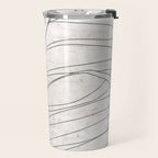 Rough botanical pencil drawing of a palm leaf Travel Mug Gallery Image 2