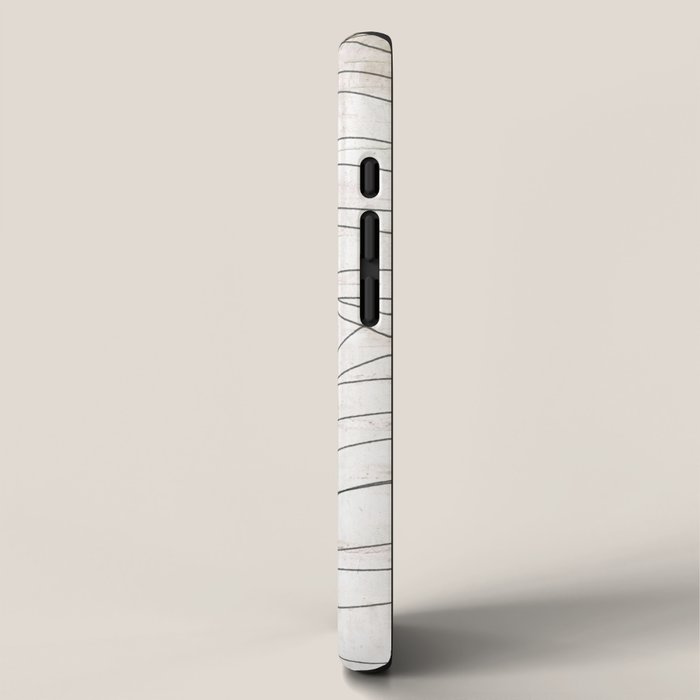 Rough botanical pencil drawing of a palm leaf iPhone Case Gallery Image 2