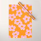 Groovy Daisy || Retro Flower Vibrant Print 60s 70s Wrapping Paper Gallery Image 1